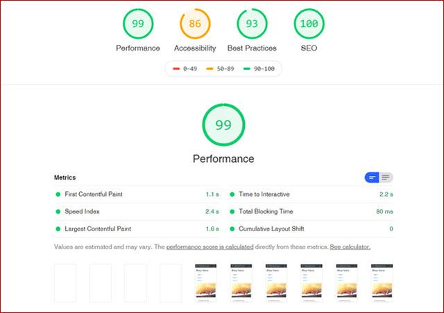 Pagespeed Beispiel