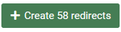 The actual creation of the redirect links is started via the following button.