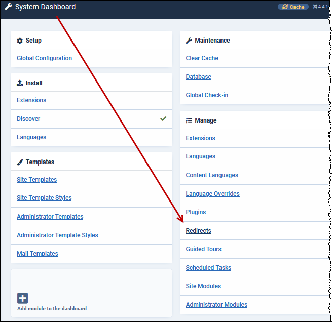 Control of redirect links