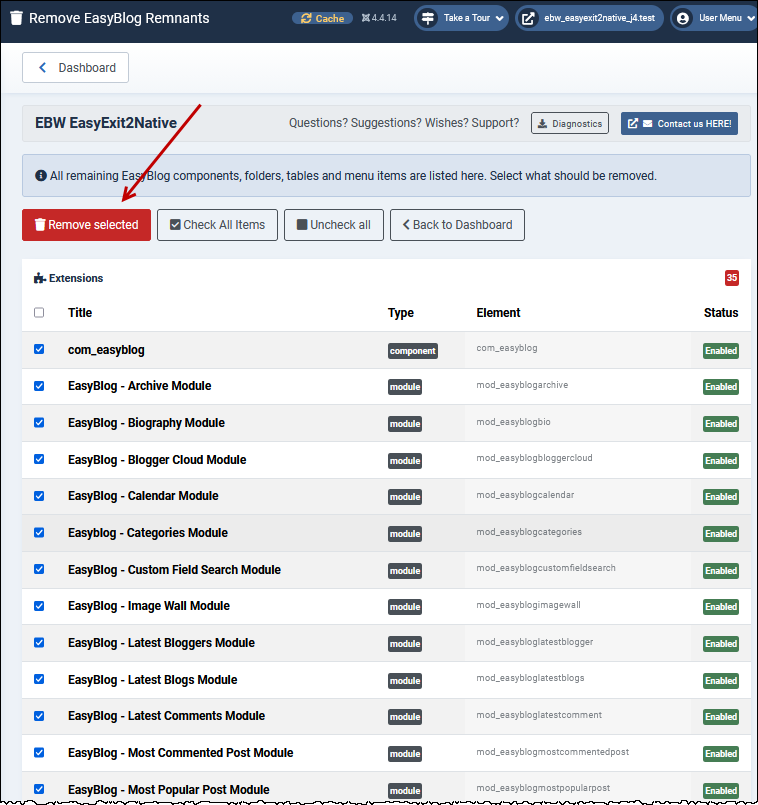 Remove EasyBlog remnants
